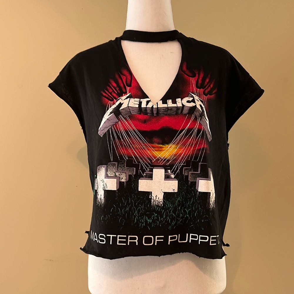 Homemade cut, Metallica t-shirt, medium, black